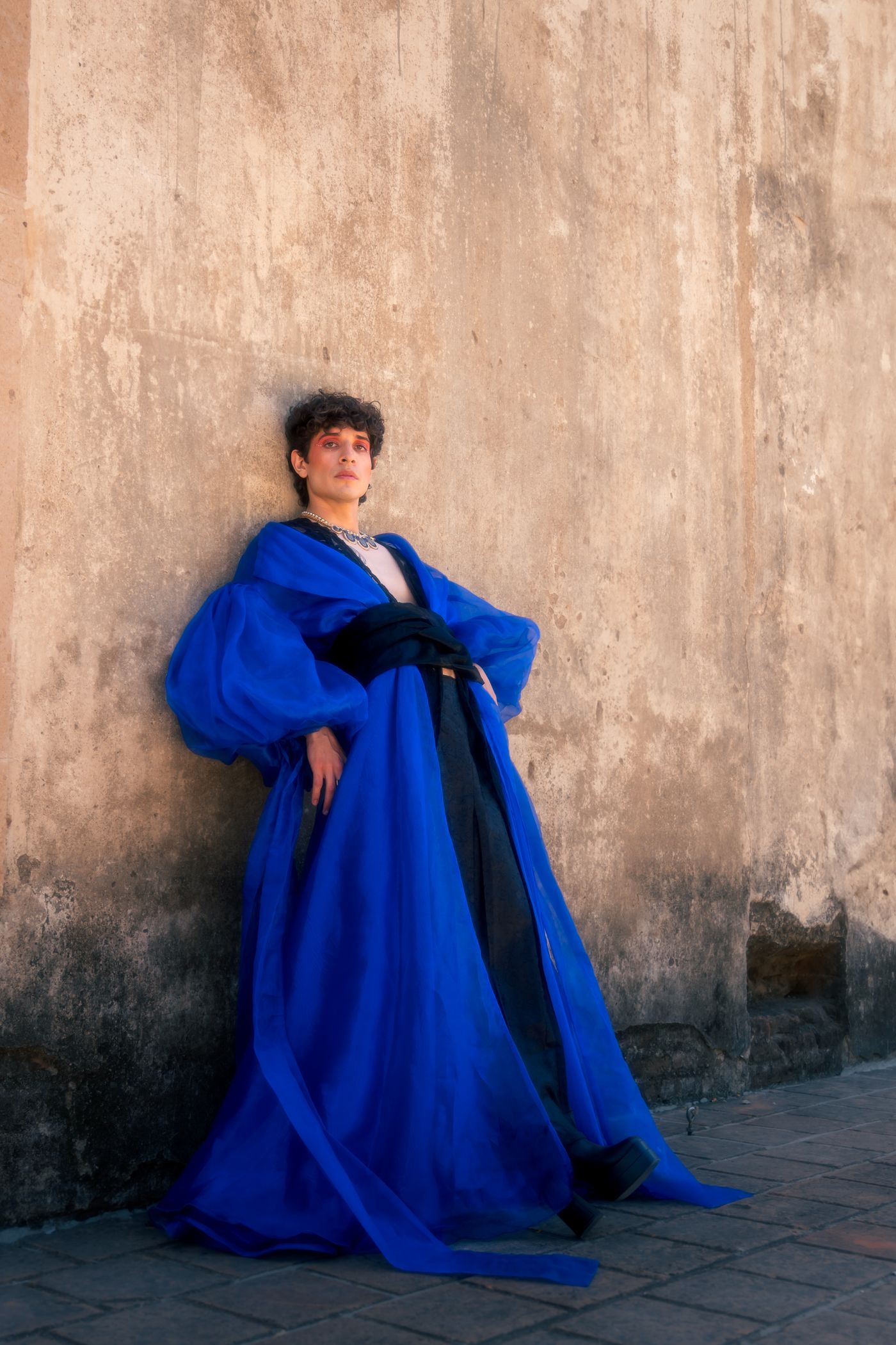 Cobalt Silk Gown